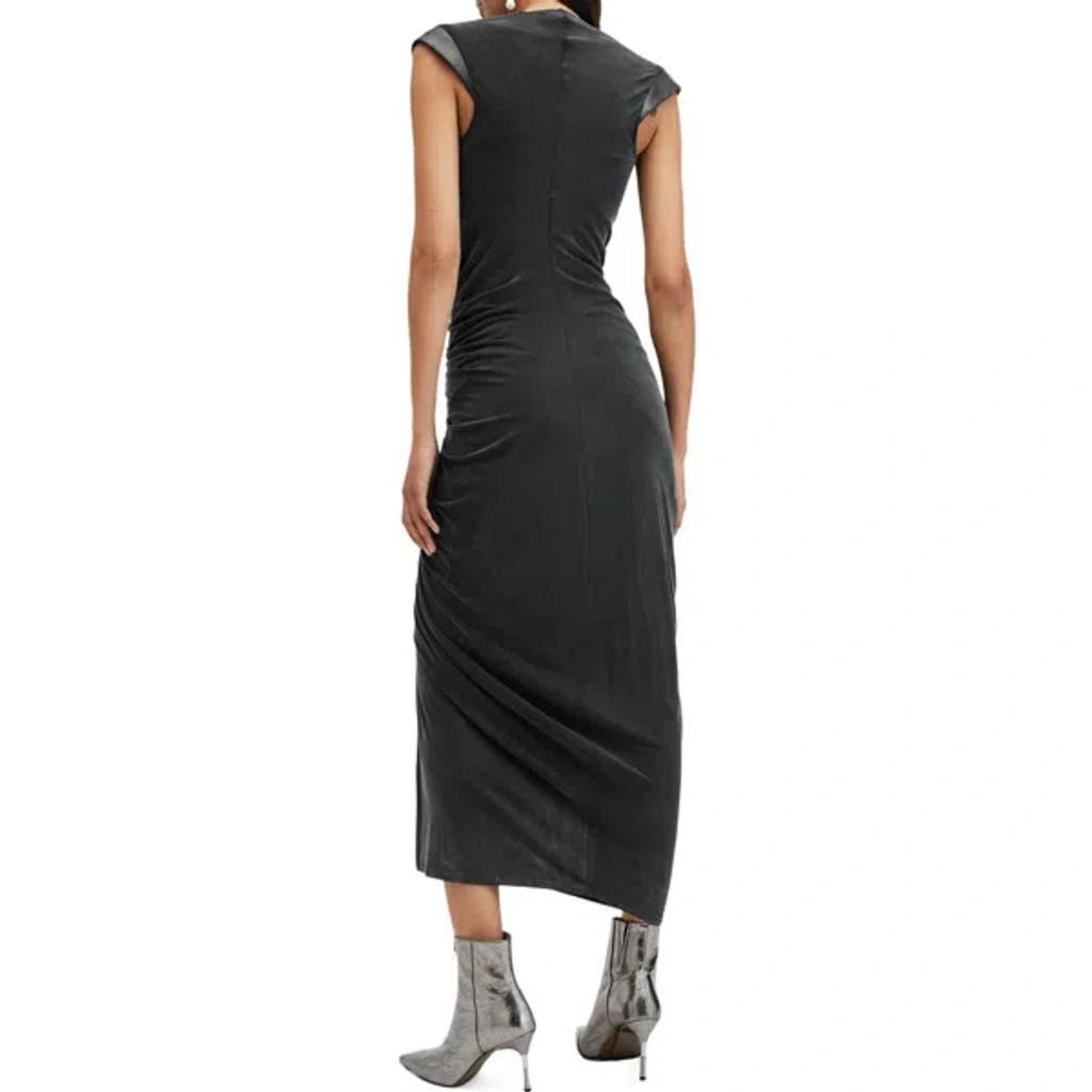 Umbra Asymmetric Ruched Dress In Black Product Image