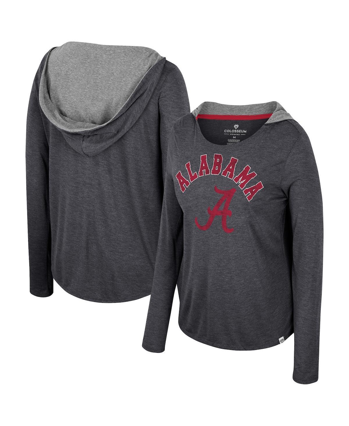 Colosseum Womens Alabama Tide Distressed Heather Long Sleeve Hoodie T-shirt Product Image