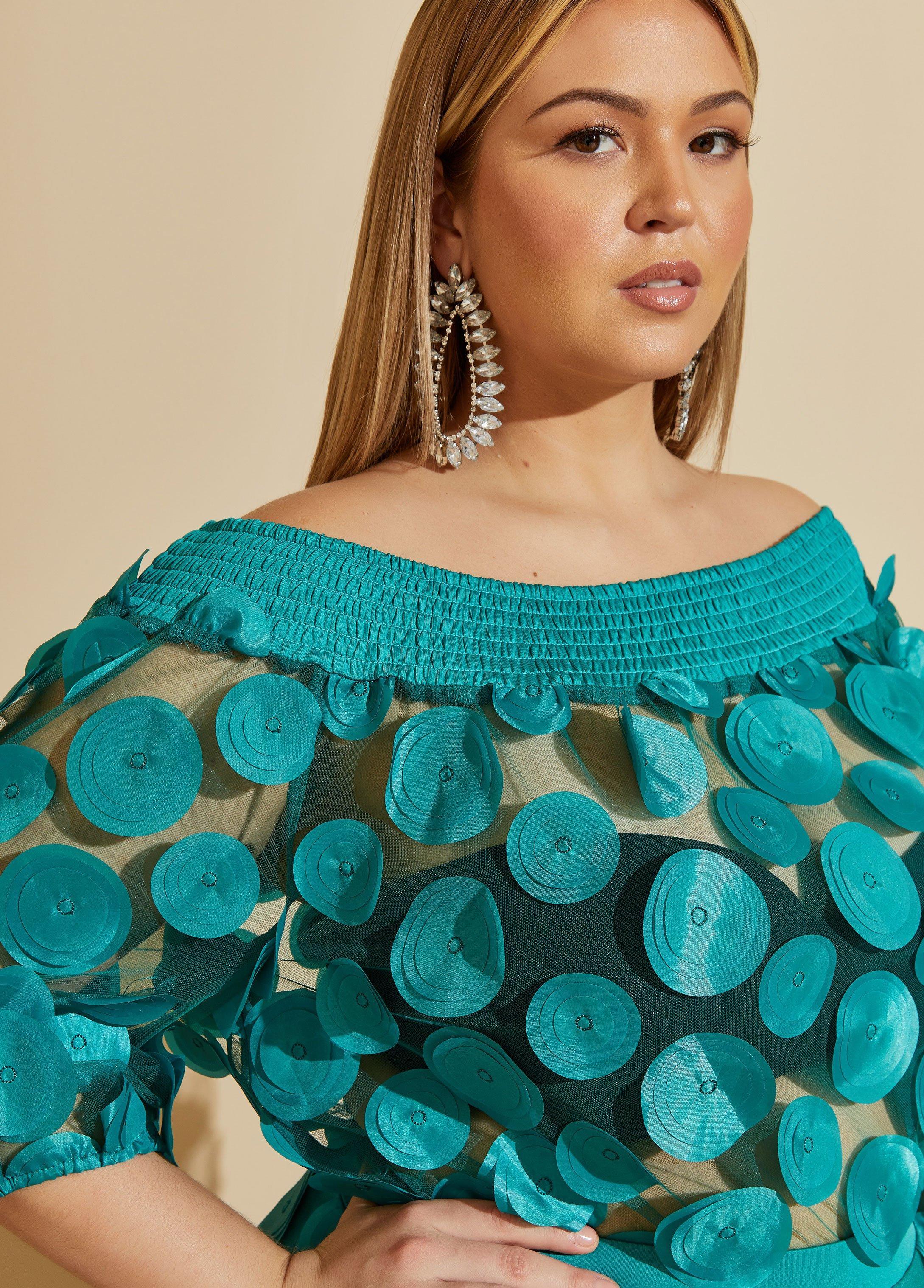 Off The Shoulder Appliqued Top Product Image