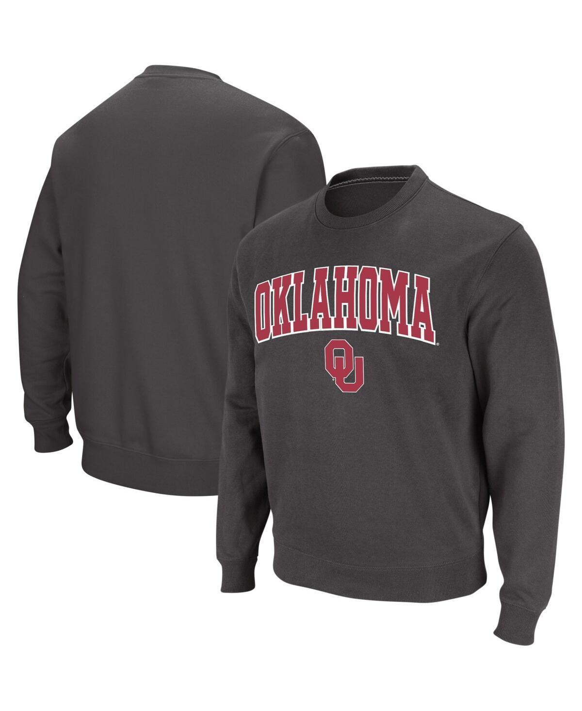 Colosseum Mens Oklahoma Sooners Arch & Logo Crew Neck Sweatshirt Product Image