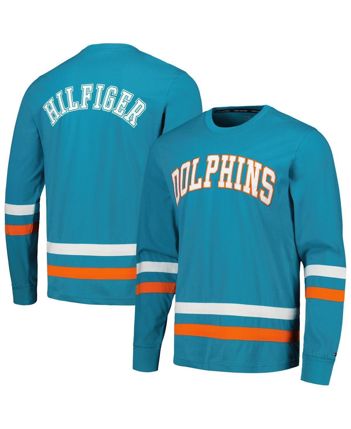 Mens Tommy Hilfiger Aqua Miami Dolphins Nolan Long Sleeve T-shirt - Aqua Product Image