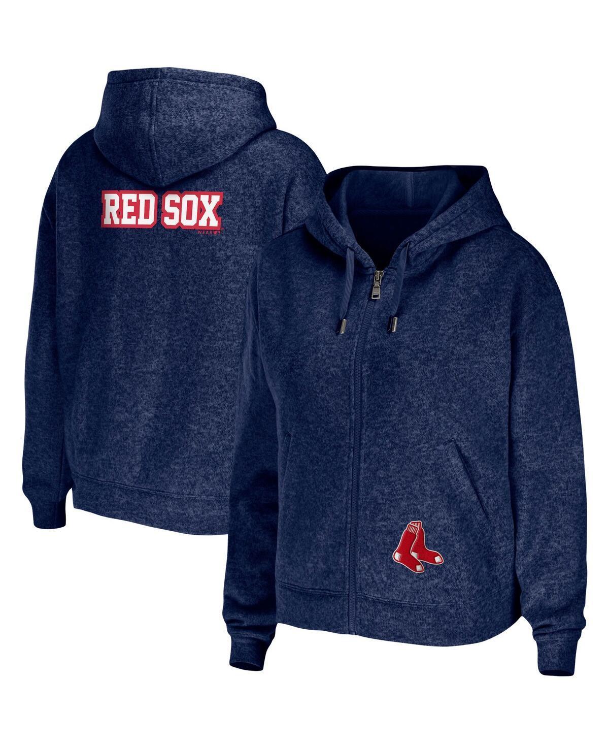 Womens WEAR by Erin Andrews Heather Boston Red Sox Full-Zip Hoodie Blue Product Image