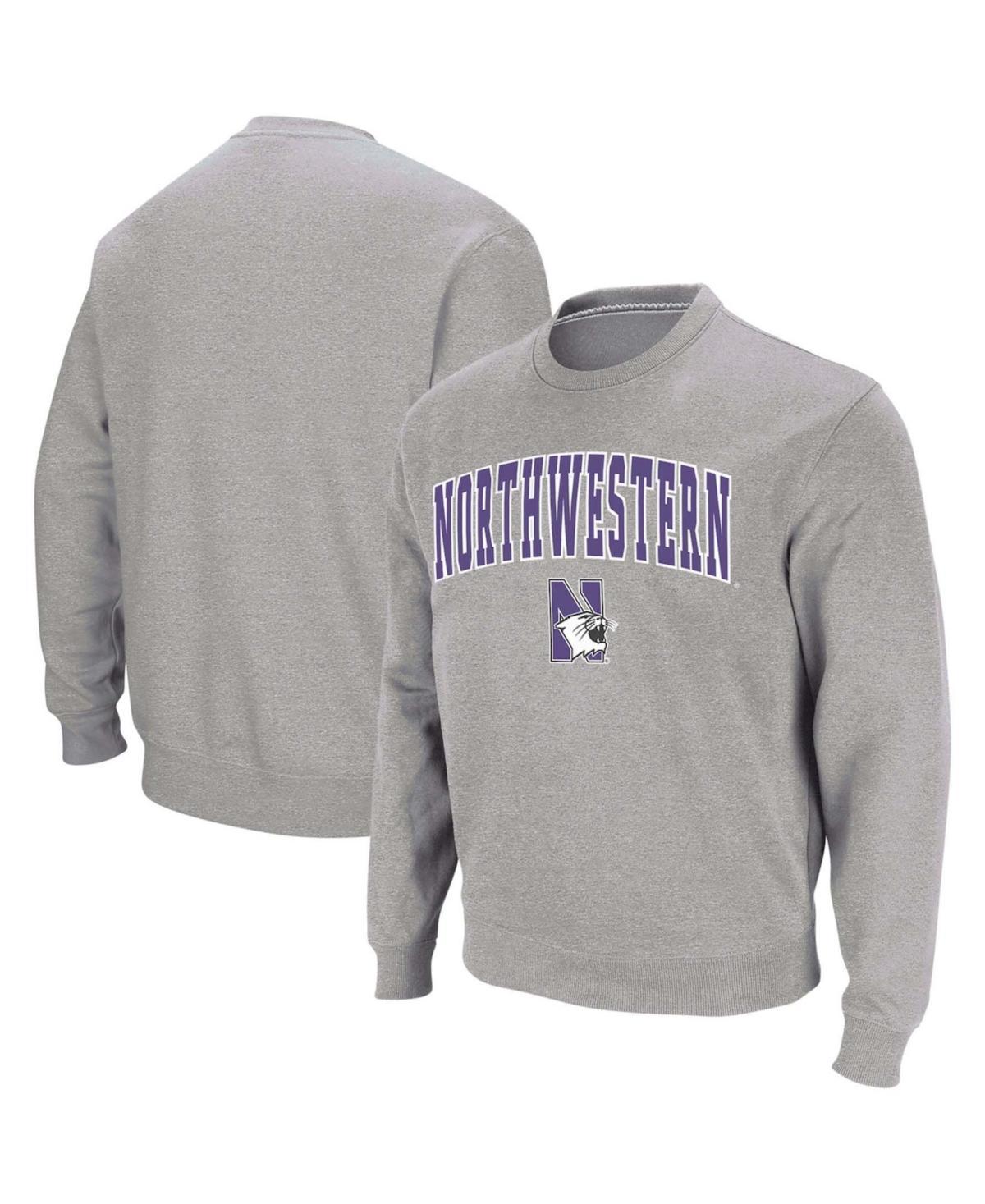 Colosseum Mens Northwestern Wildcats Arch & Logo Crew Neck Sweatshirt Product Image