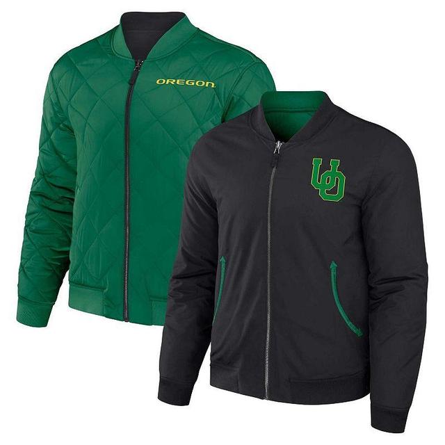 Mens Darius Rucker Collection by Fanatics /Green Oregon Ducks Reversible Full-Zip Bomber Jacket Product Image