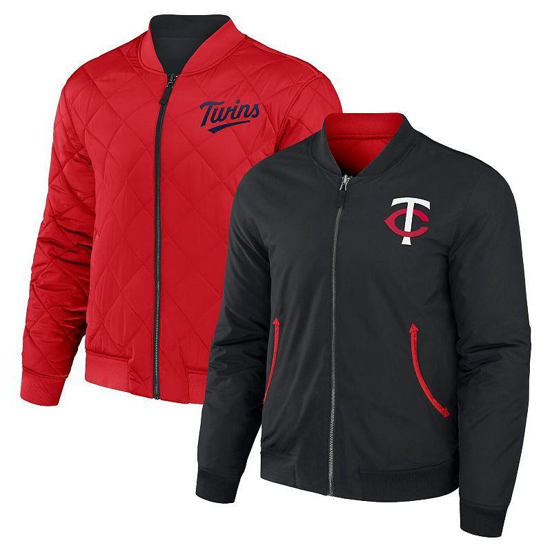 Mens Darius Rucker Collection by Fanatics /Red Minnesota Twins Reversible Full-Zip Bomber Jacket Product Image