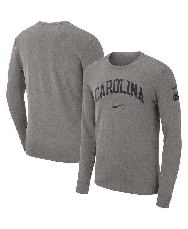 Mens Nike Heather Gray Michigan State Spartans Arch 2-Hit Long Sleeve T-Shirt Product Image