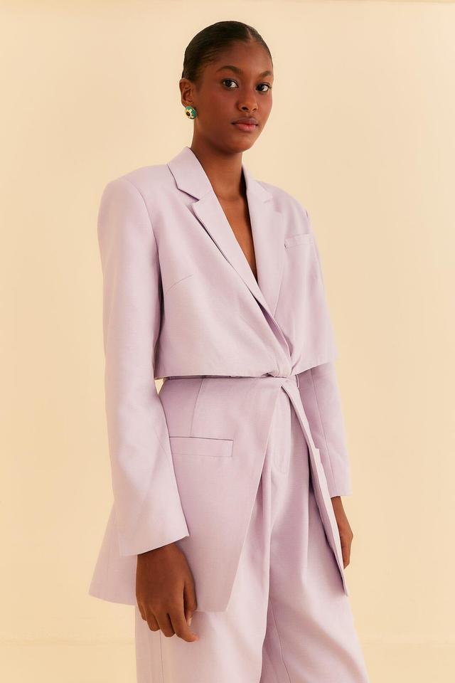 Lilac Cut Out Blazer, LILAC / L Product Image