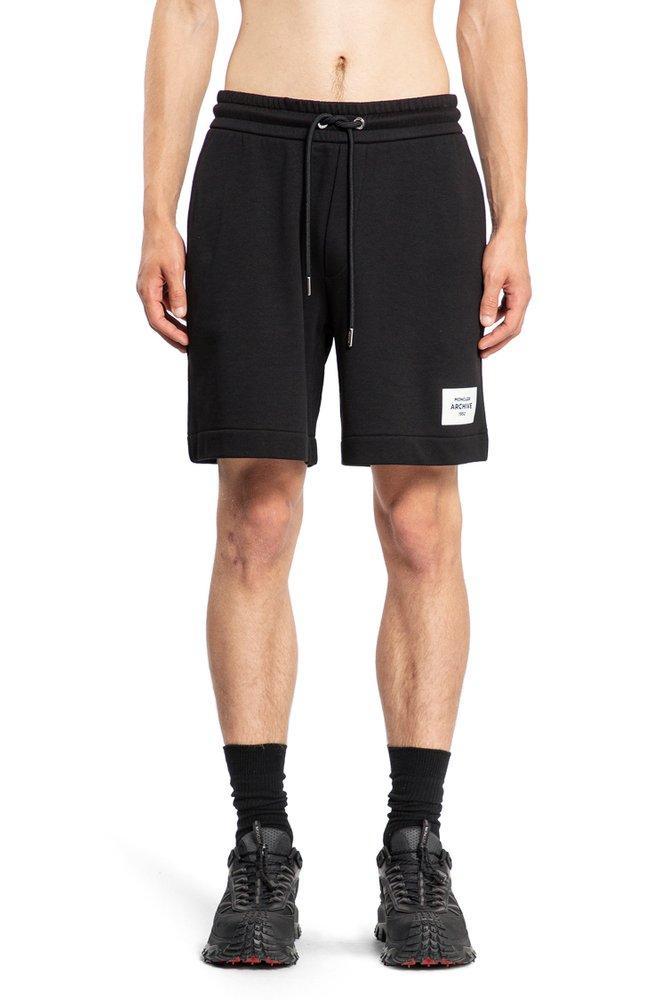 Black Logo-applique Track Shorts Product Image