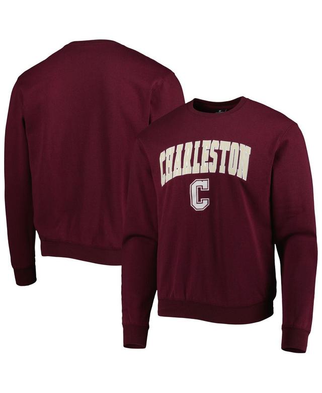 Mens Colosseum Maroon Charleston Cougars Arch Over Logo Pullover Sweatshirt Product Image