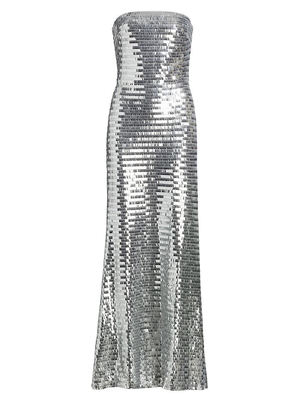 Womens Sculpty Sequined Mesh Maxi Dress Product Image