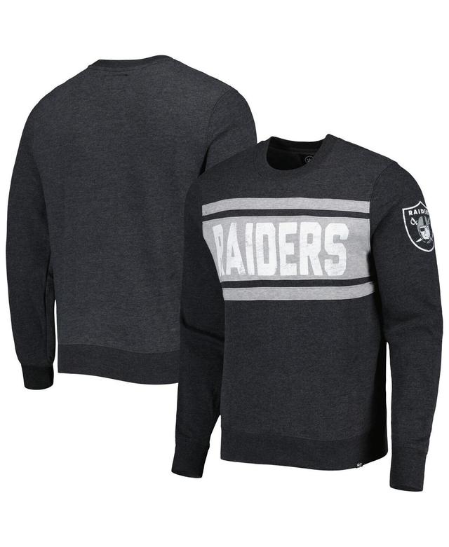 Mens 47 Heathered Black Las Vegas Raiders Bypass Tribeca Pullover Sweatshirt Product Image