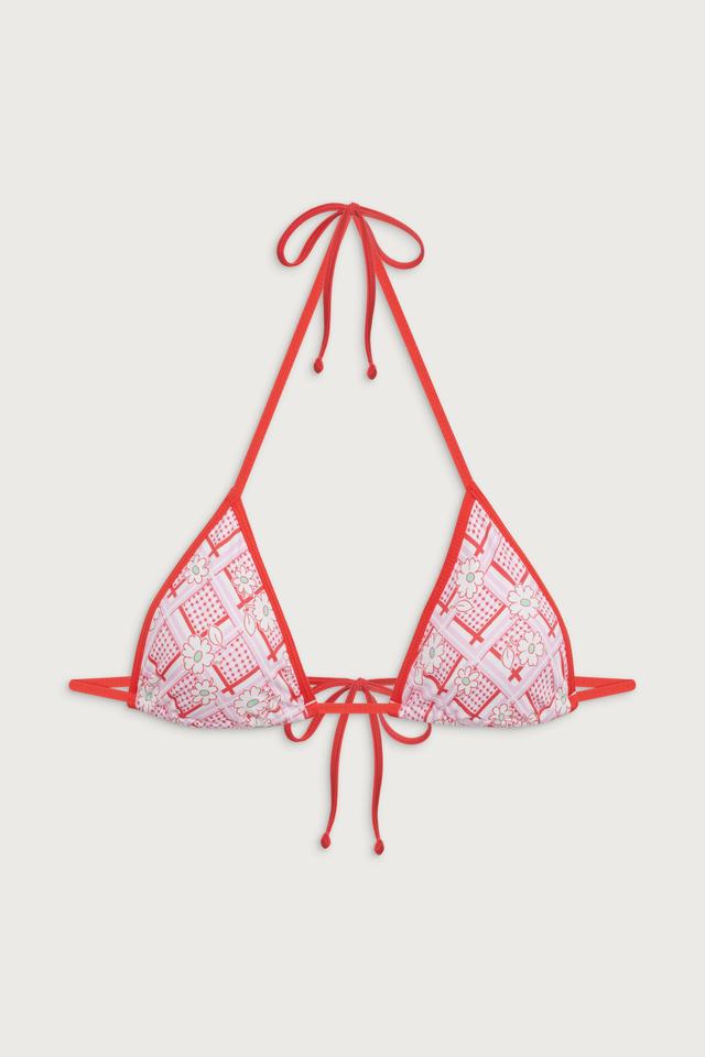 Nick Triangle Floral Bikini Top - Red Rover Product Image