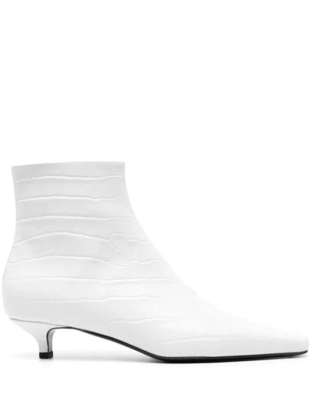 Leather Boots In White product image