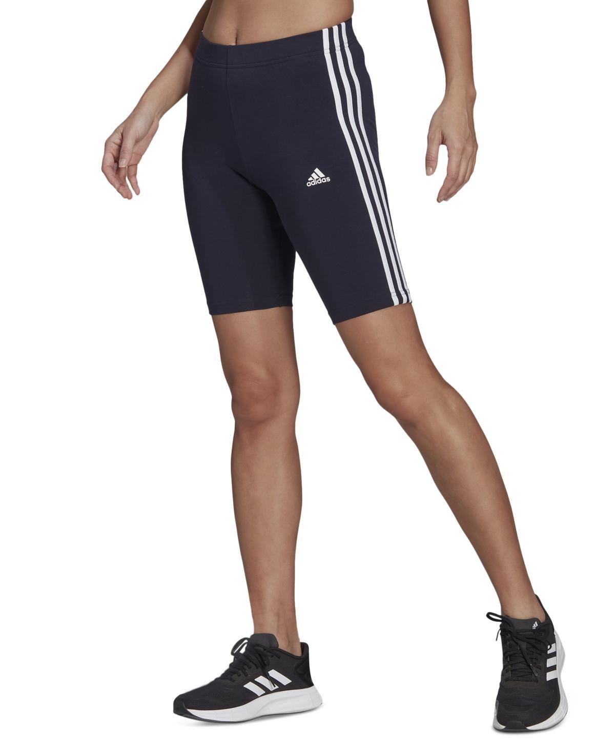 adidas Essentials 3-Stripes Bike Shorts White) Women's Clothing Product Image