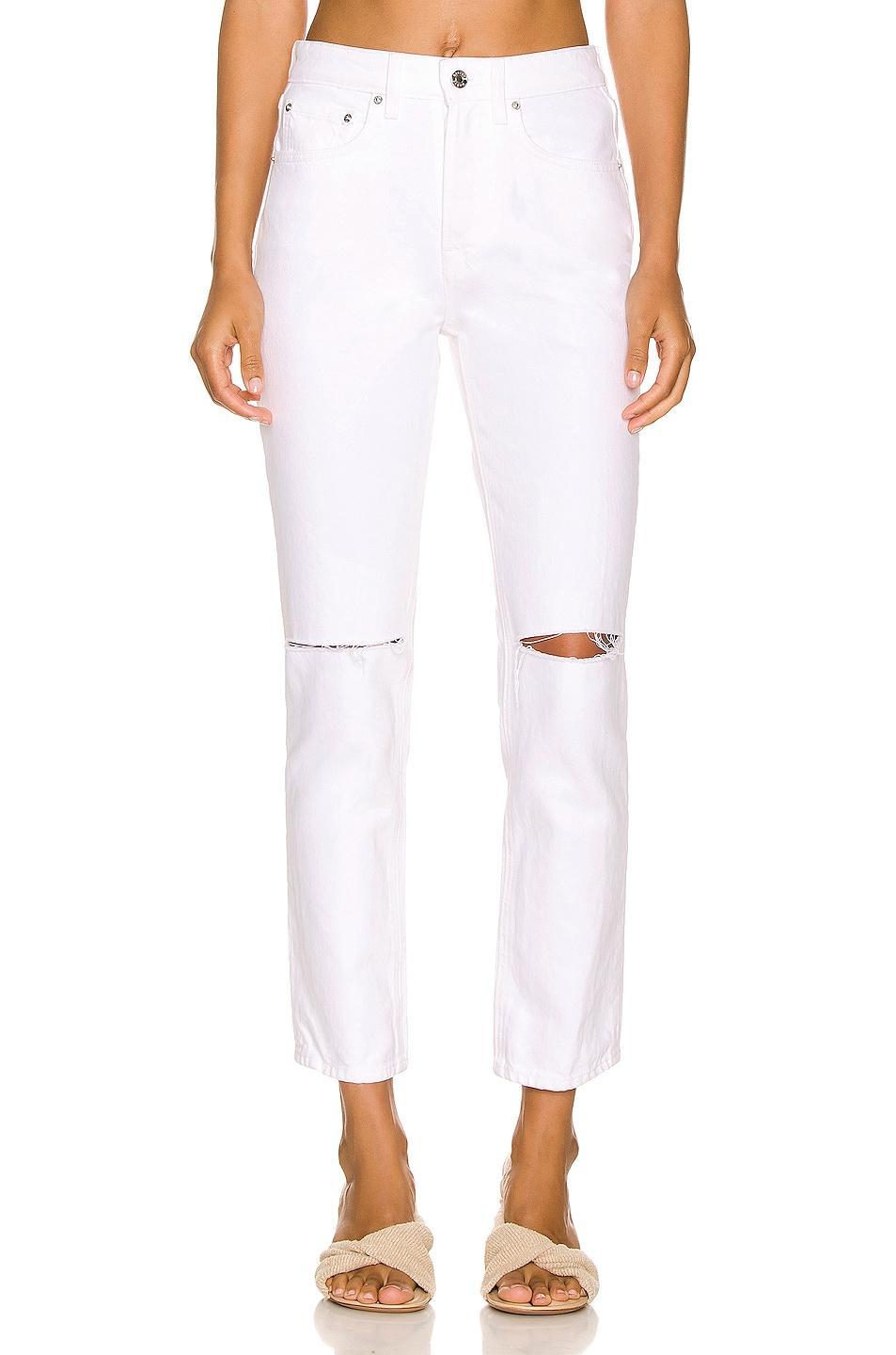 GRLFRND Karolina High Rise Straight in White Product Image