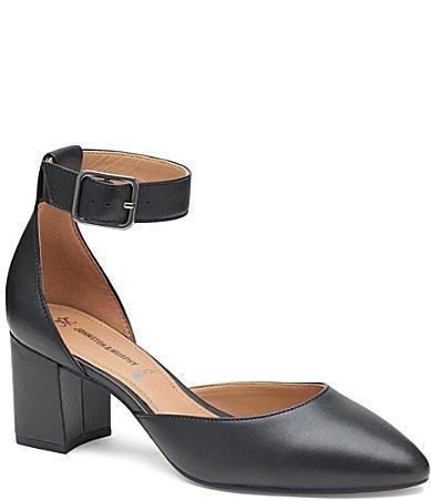 Johnston  Murphy Womens Vicki Leather Ankle Strap Pumps Product Image