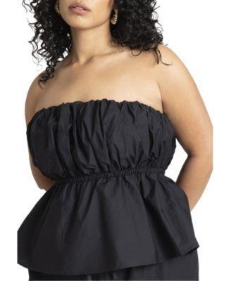 Plus Size Bubble Peplum Top Product Image