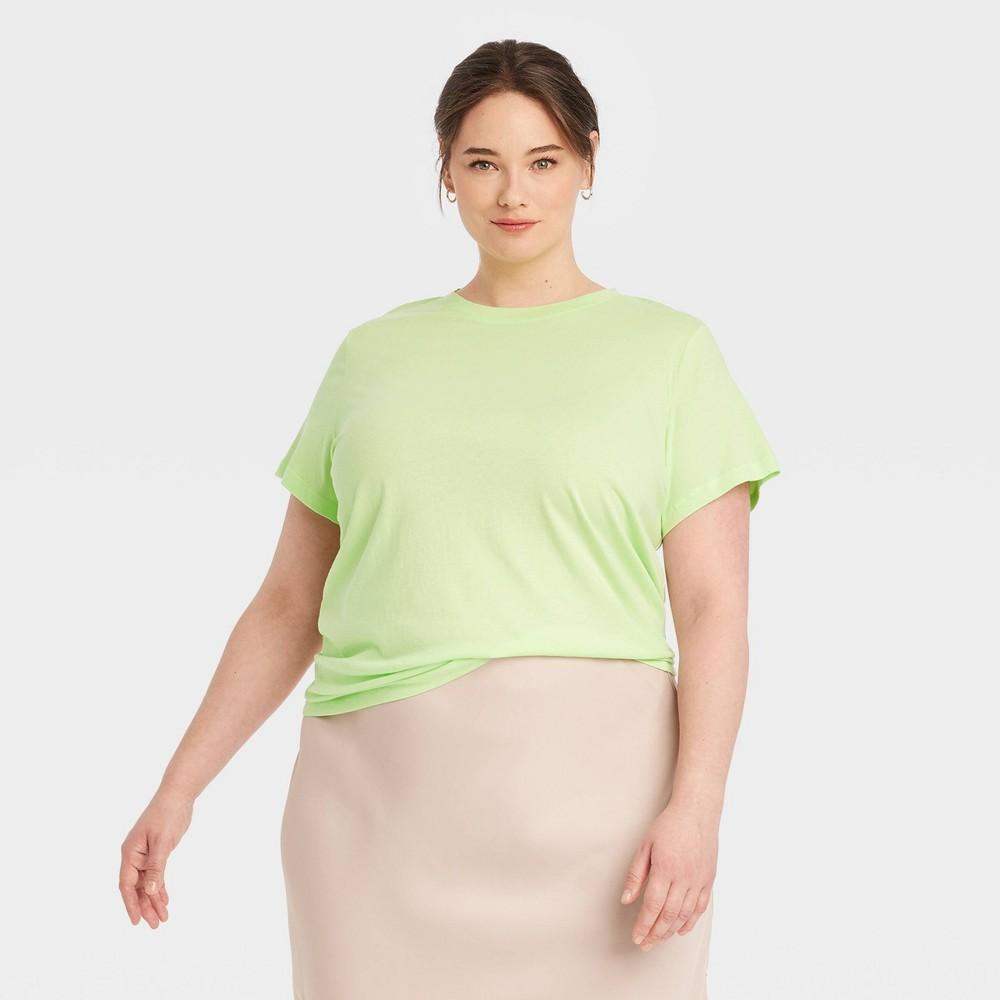 Womens Short Sleeve T-Shirt - A New Day Lime XXL Product Image