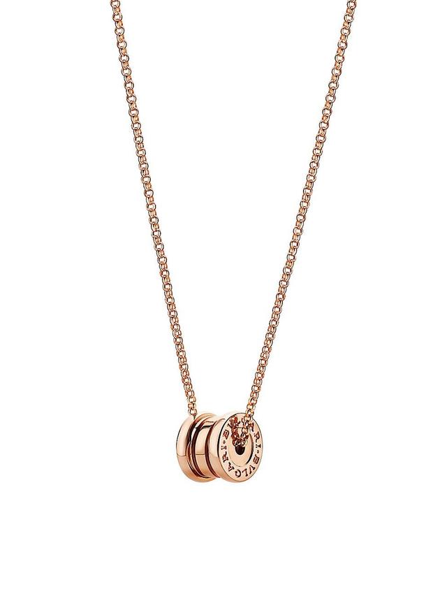 Womens B. Zero1 18K Rose Gold Mini Spiral Pendant Necklace Product Image