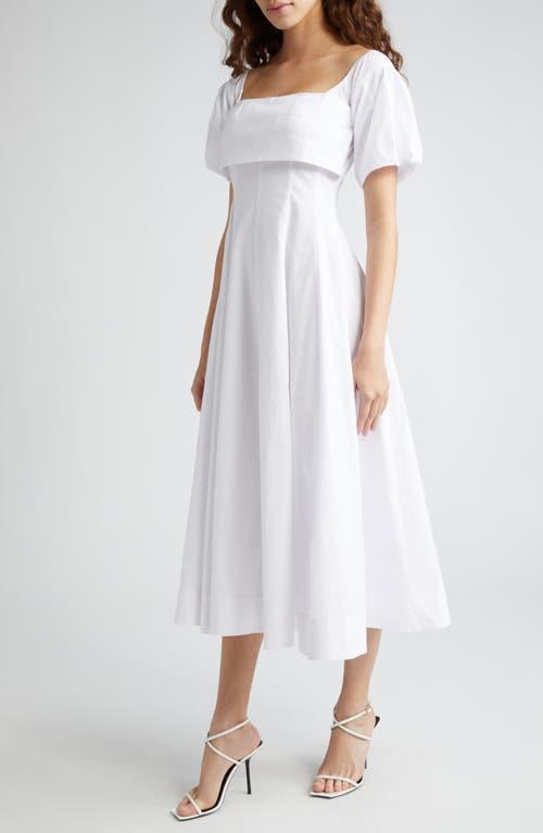 STAUD Palermo Off the Shoulder Stretch Poplin Dress Product Image