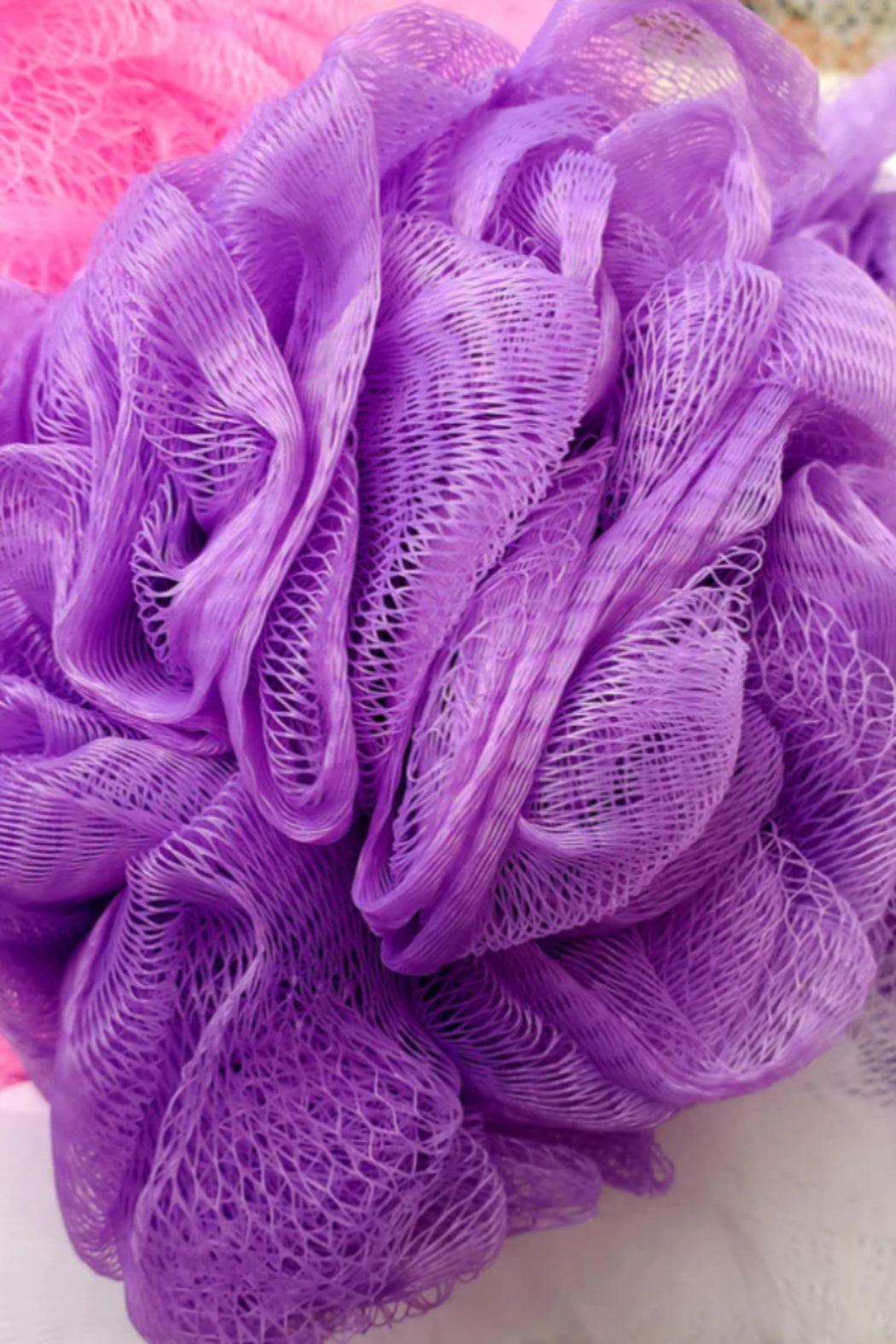 Pink, Purple & White Shower Loofah's Female Product Image