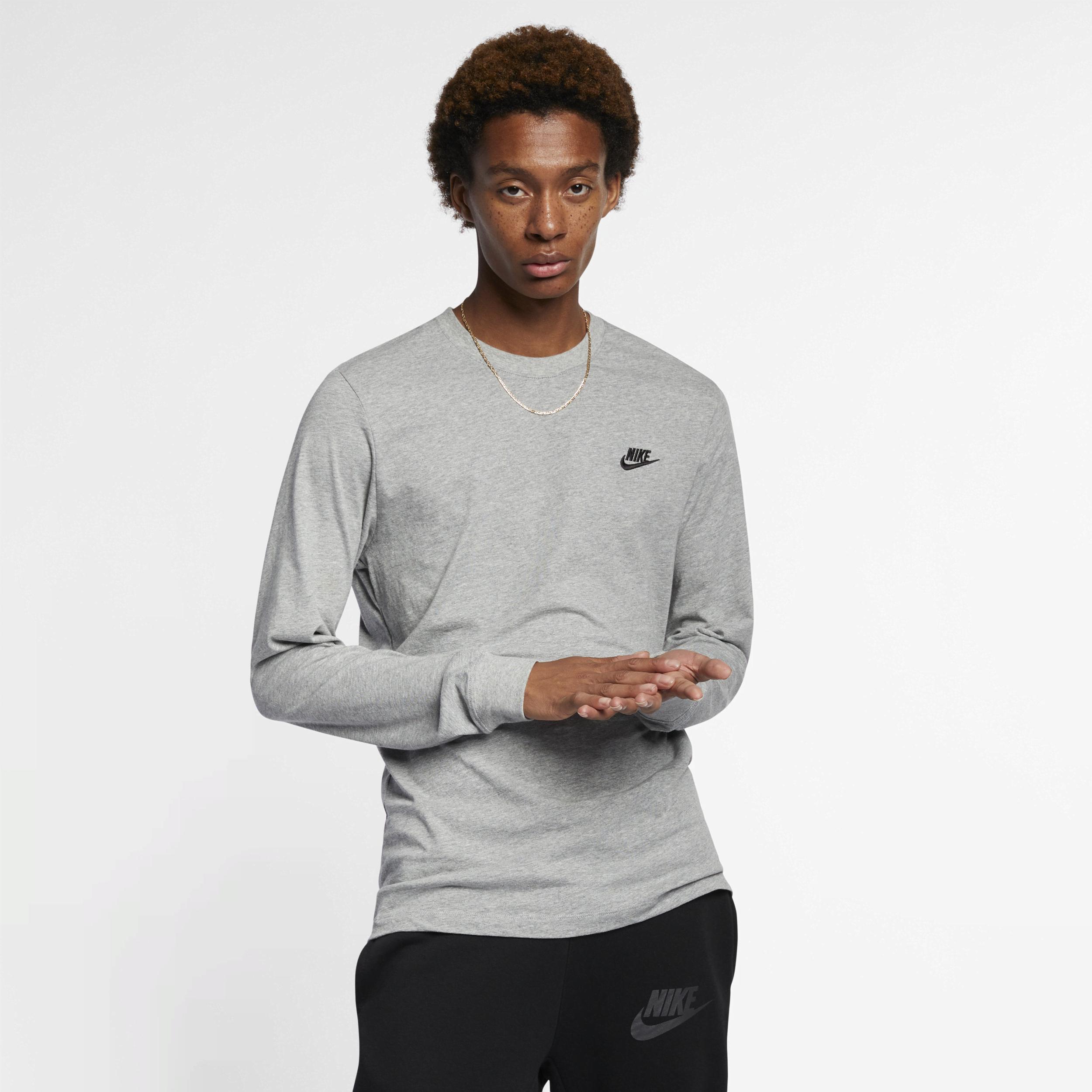 NIKE Mens  Nsw Club T-shirt In Grey/black Product Image