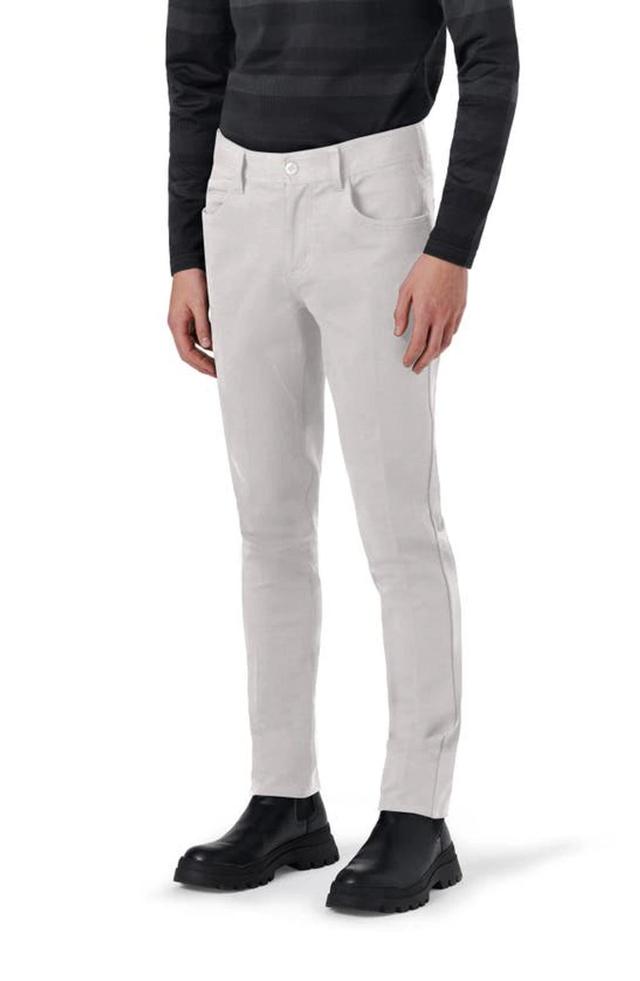 BUGATCHI Stretch Knit Pants In Stone Product Image