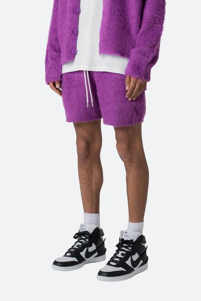 Fuzzy Sweatshorts - Purple Product Image