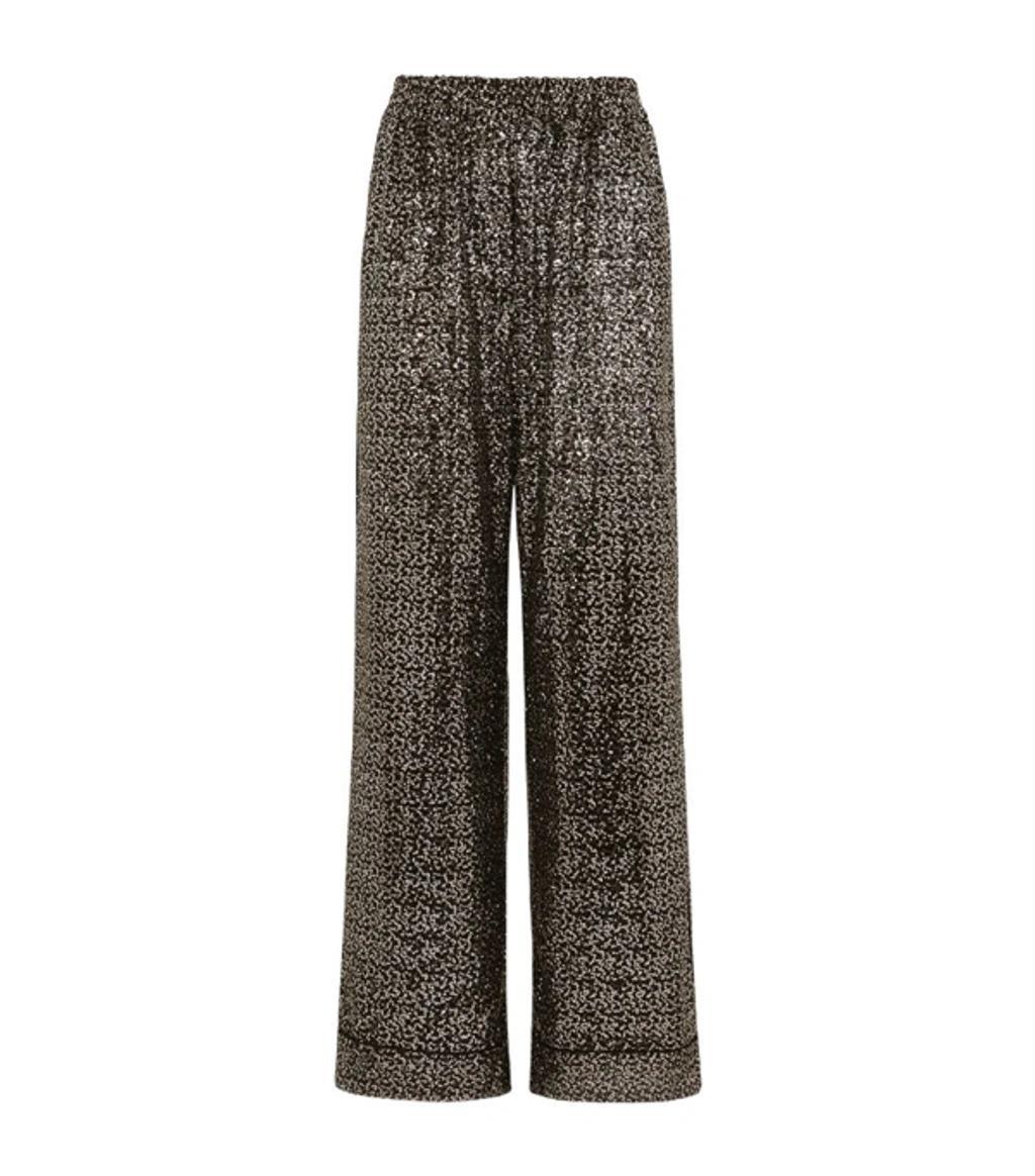 Sequinned Wide-leg Trousers In Multi Product Image