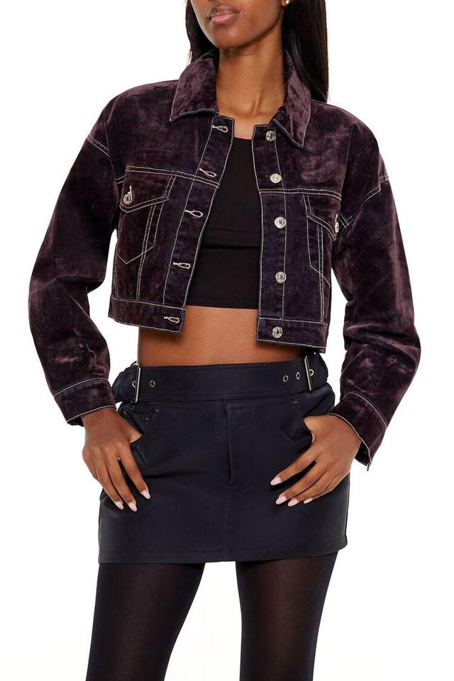 Cropped Denim Trucker Jacket | Forever 21 Product Image