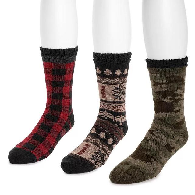 Mens MUK LUKS 3-Pack Lined Lounge Sock Product Image