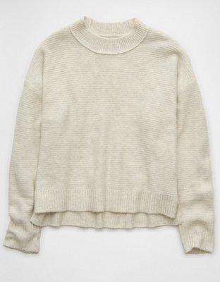 AE Slouchy Cropped Pullover Sweater Product Image