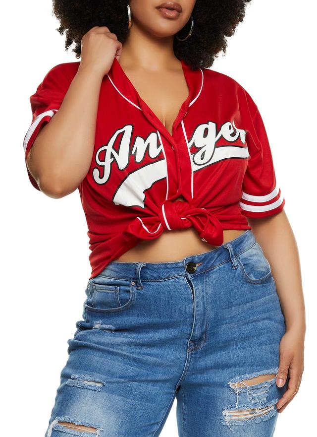 Womens Plus Size Angel Baseball Shirt Product Image