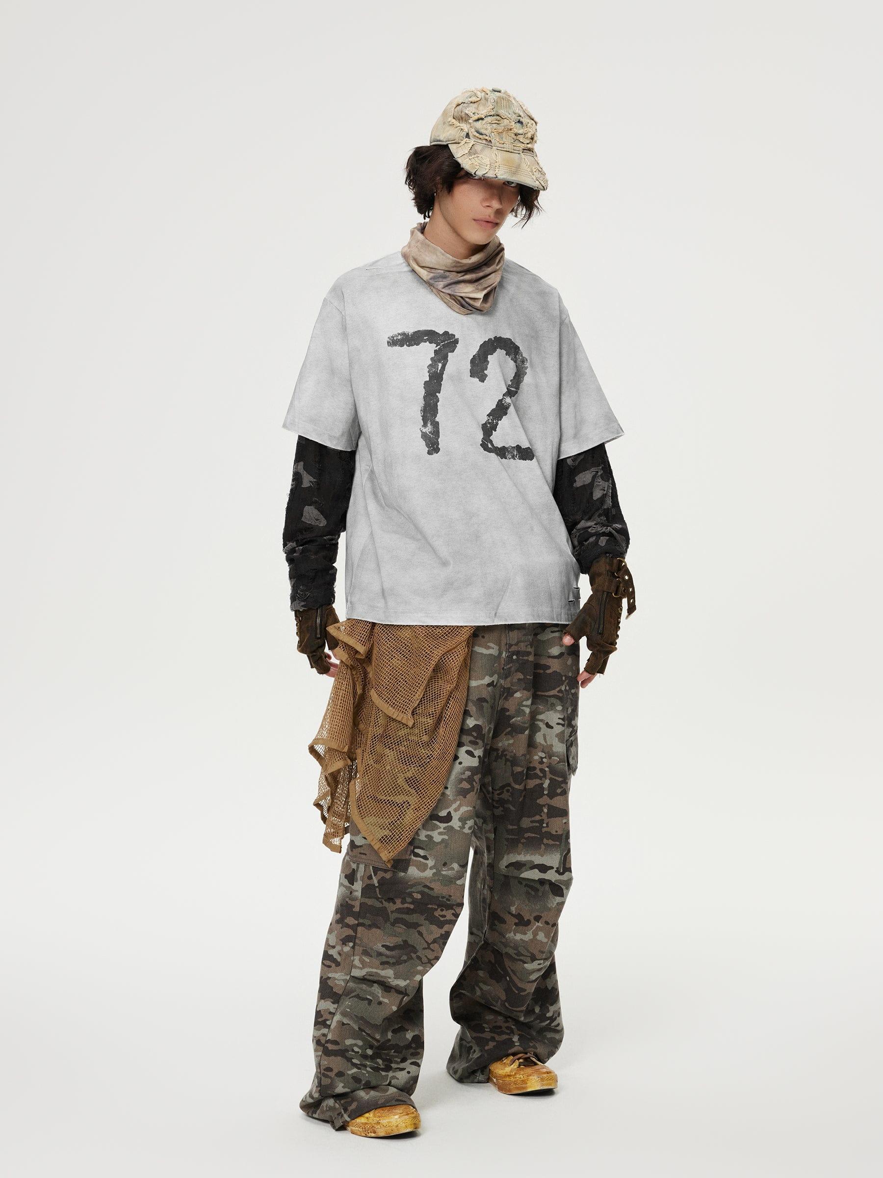 Aelfric Eden Camouflage Distressed Long Sleeve Tee Product Image