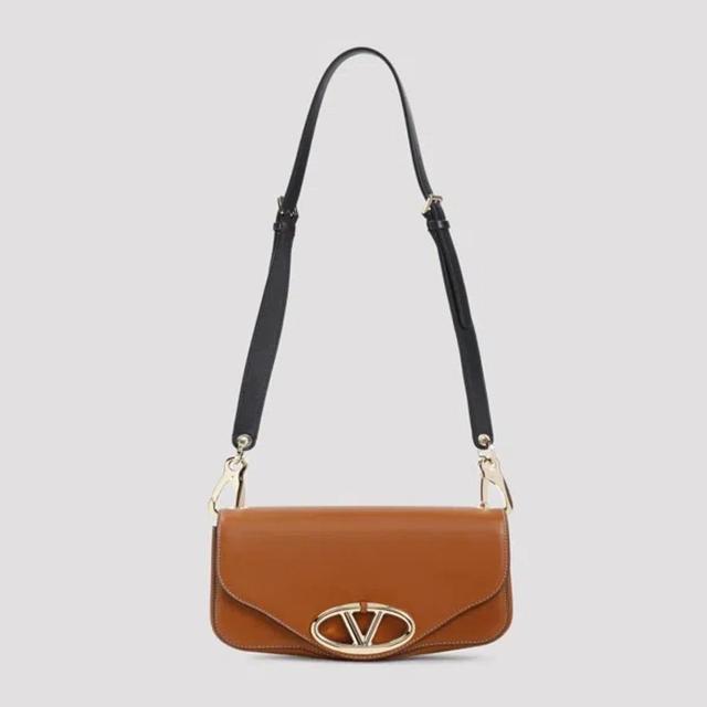 VALENTINO GARAVANI Small Shoulder Bag Logo 1 In Brown Product Image