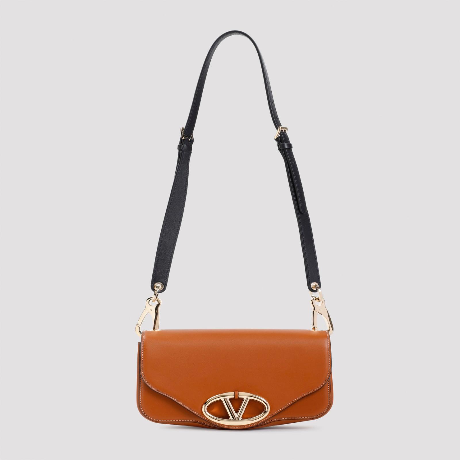 VALENTINO GARAVANI Small Shoulder Bag Logo 1 In Brown Product Image