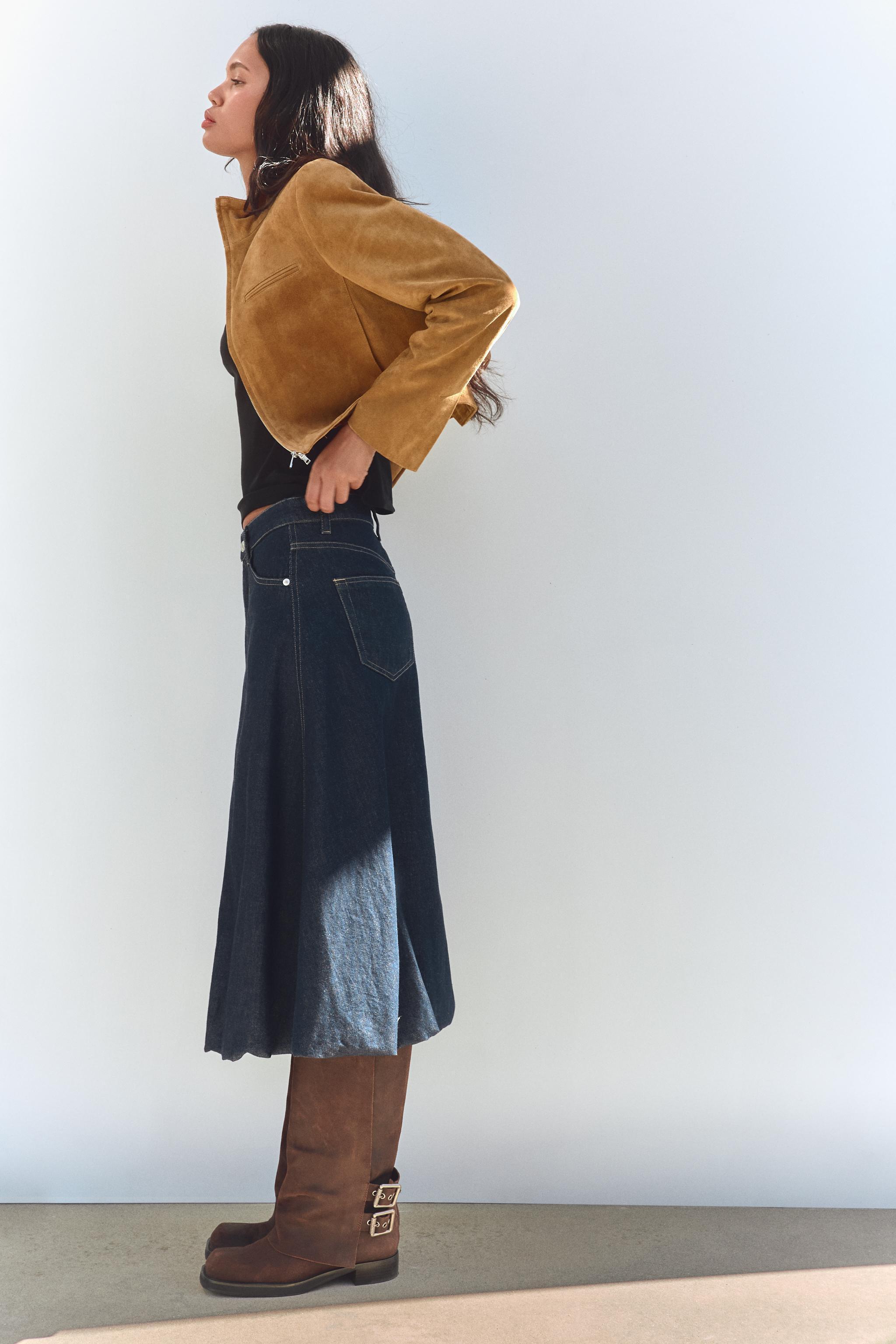 TRF DENIM BALLOON SKIRT Product Image