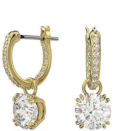 Swarovski Constella Huggie Hoop Drop Earrings Product Image