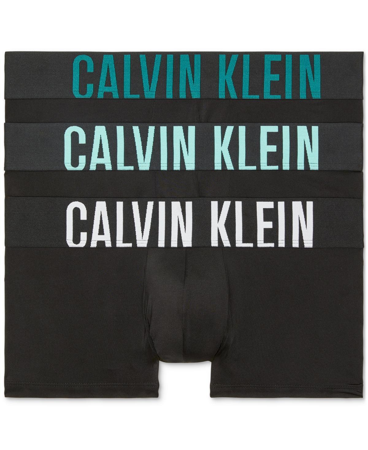 Calvin Klein Mens Intense Power Micro Low Rise Trunks - 3 pk. - Black, Grey Sky Product Image