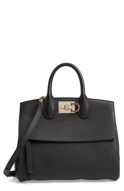 FERRAGAMO Small The Studio Leather Top Handle Bag Product Image