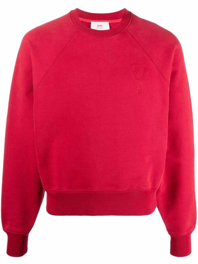 Ami De Coeur Organic-cotton Sweatshirt In Red Product Image