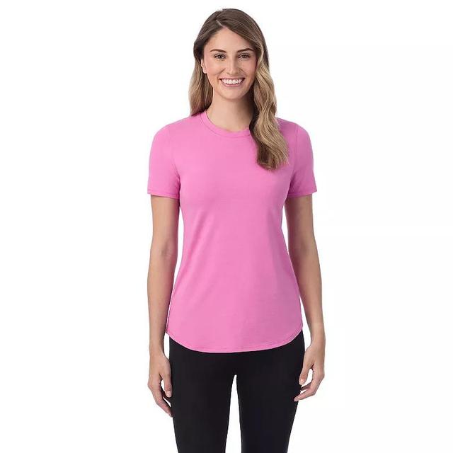 Womens Cuddl Duds Cottonwear Short Sleeve Top Product Image