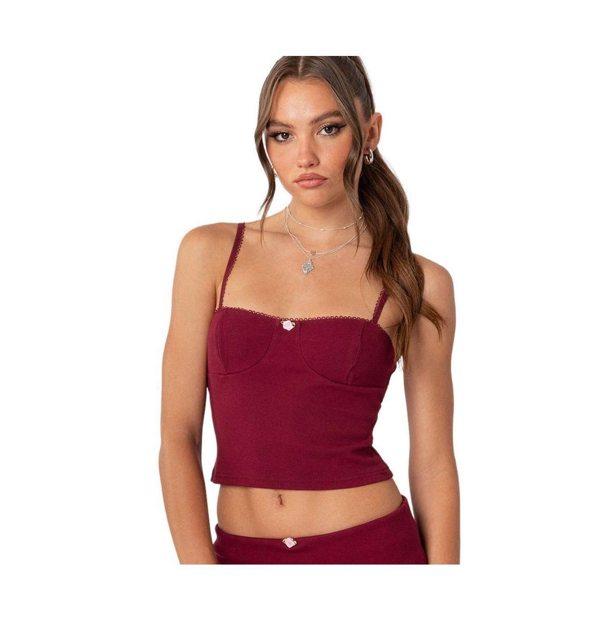 EDIKTED Kalina Bustier Crop Camisole Product Image