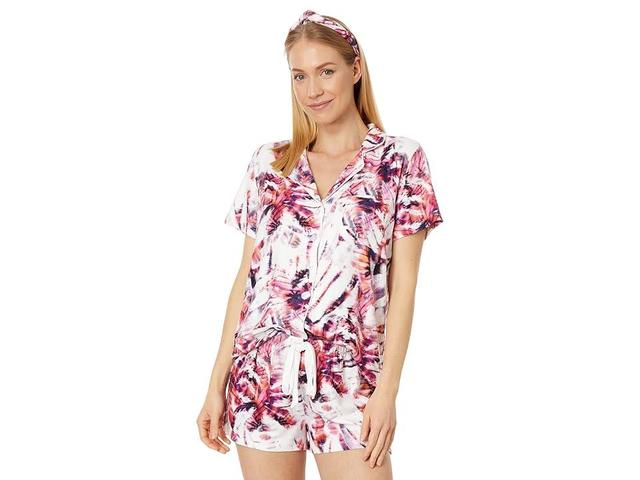 P.J. Salvage Scattered Palms PJ Set with Headband (Ivory) Women's Pajama Sets Product Image