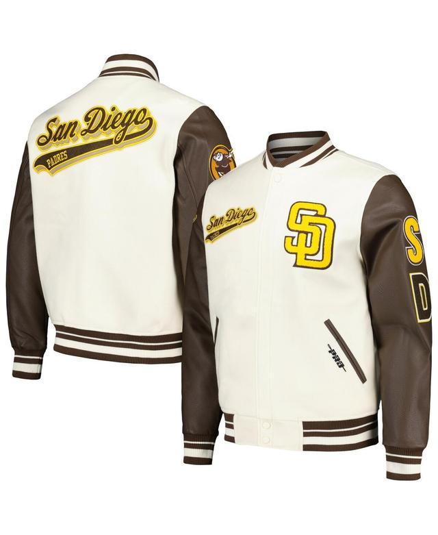 Mens Pro Standard Cream San Diego Padres Script Tail Wool Full-Zip Varity Jacket Product Image