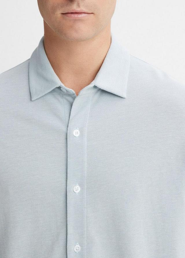 Cotton Piqué Button-Front Shirt Product Image