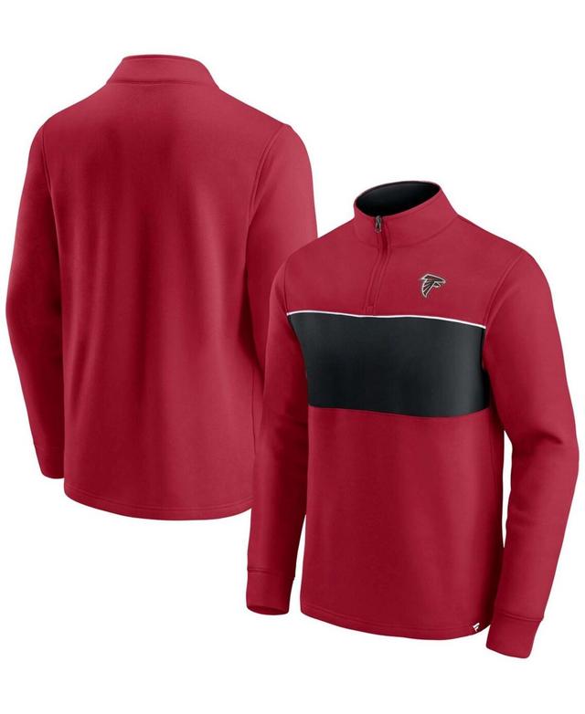 Mens Fanatics Branded /Black Atlanta Falcons Block Party Quarter-Zip Jacket Product Image