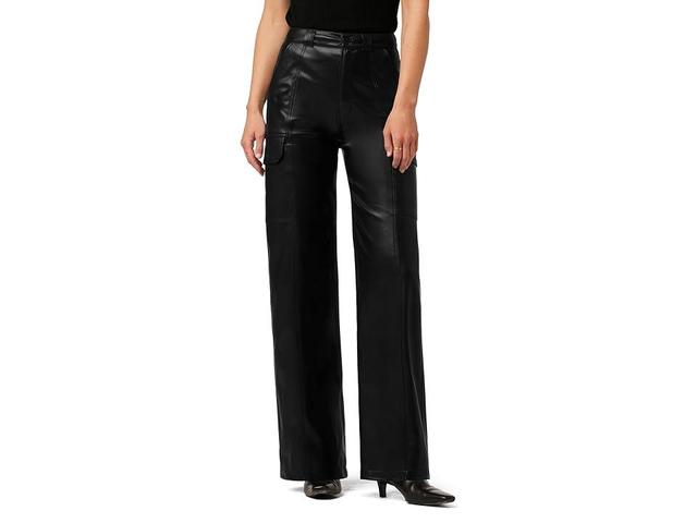 Womens Faux Leather Cargo Pants Product Image