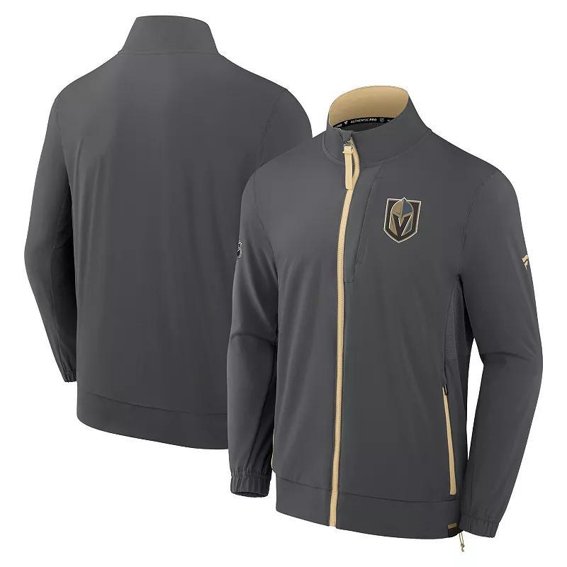 Mens Fanatics Branded  Gray Vegas Golden Knights Authentic Pro Rink Full-Zip Jacket Product Image