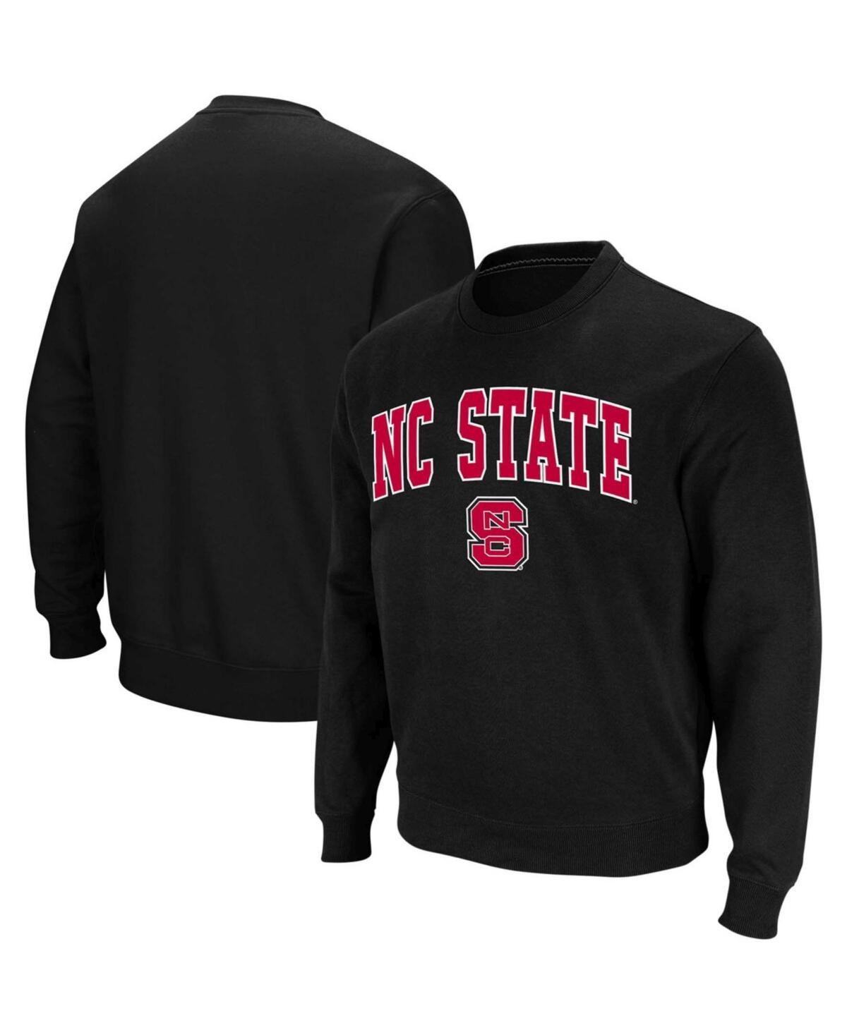 Mens Colosseum Red NC State Wolfpack Arch & Logo Crew Neck Sweatshirt Product Image